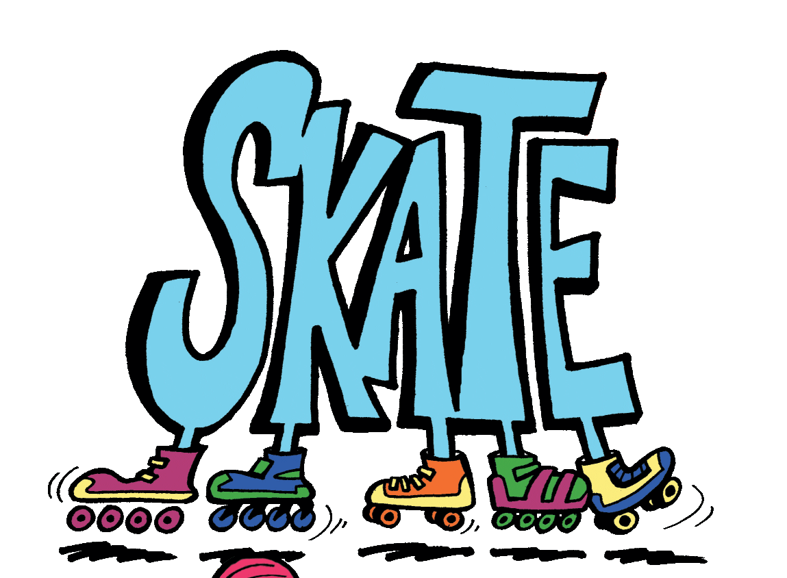 roller skating: illustration 