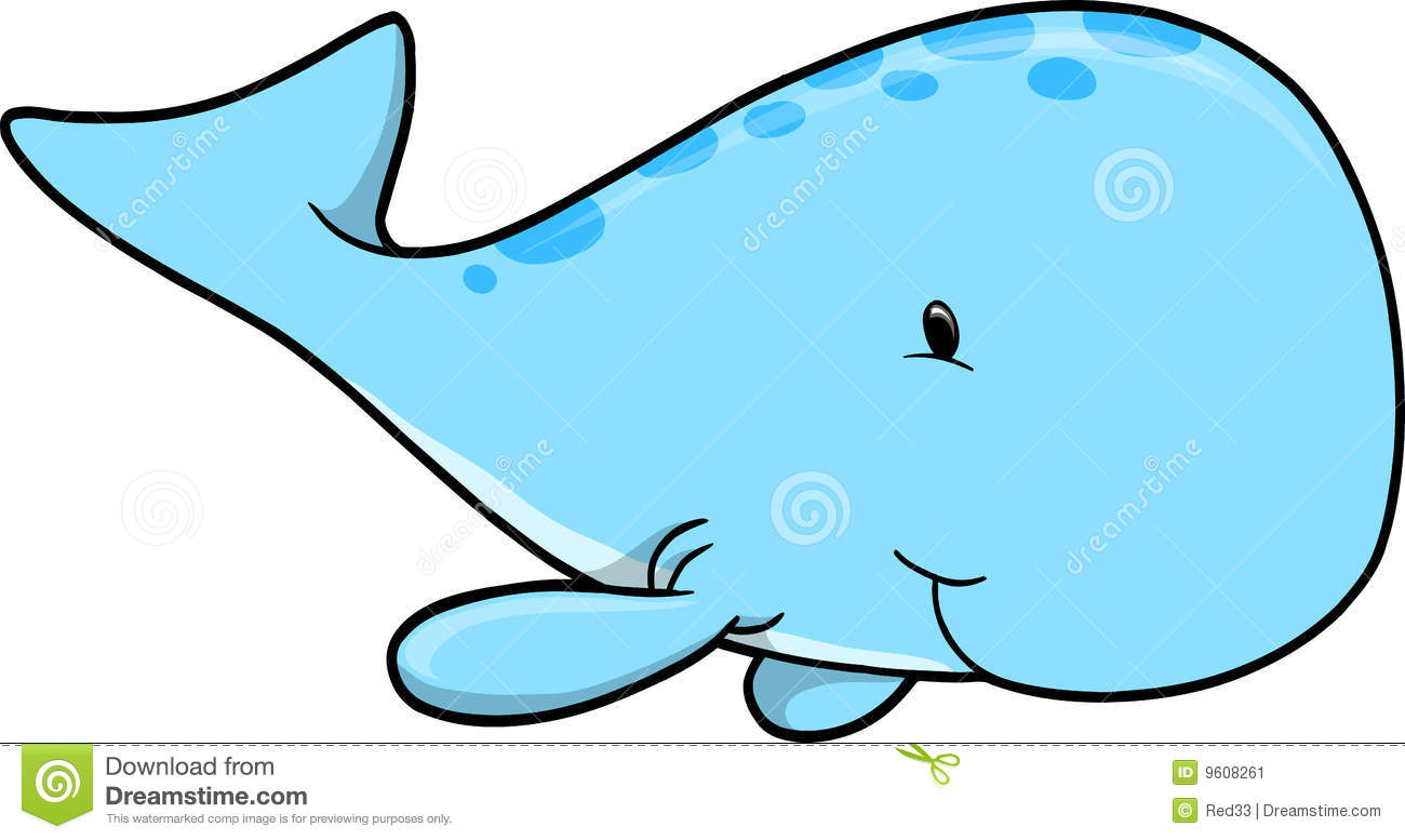 ... Cartoon blue whale - Cart