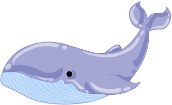 Blue whale clipart