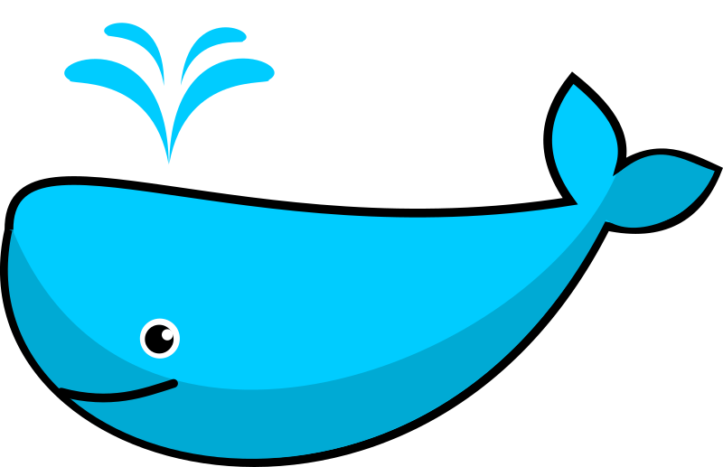 ... Cartoon blue whale - Cart