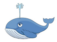 Whale cartoon clip art image