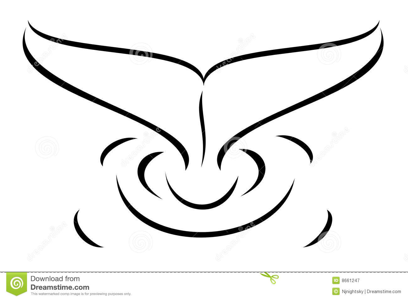 Whale Tail Royalty Free Stock - Whale Tail Clip Art