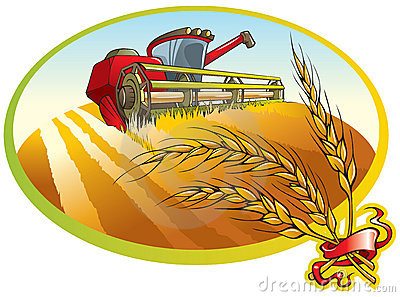 Wheat Harvest Clipart #1
