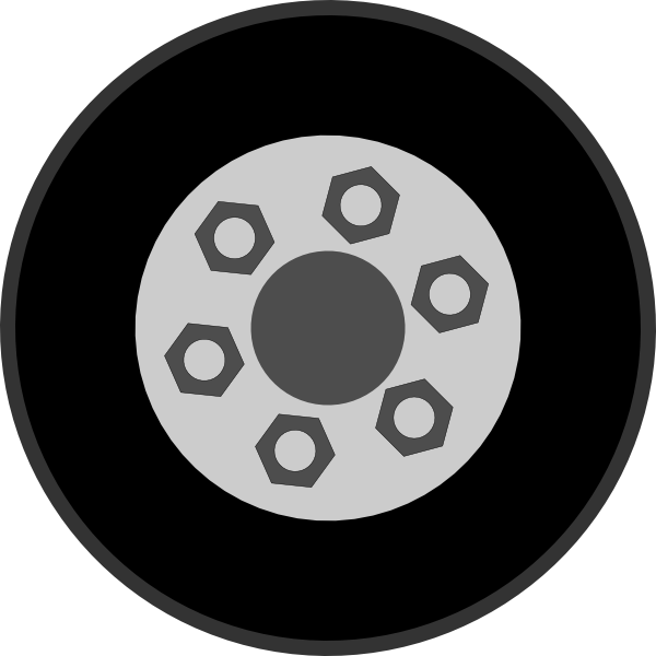 Wheel With Bolts Clip Art At Clker Com Vector Clip Art Online
