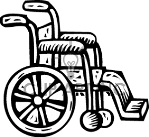 Pushing wheelchair clipart im