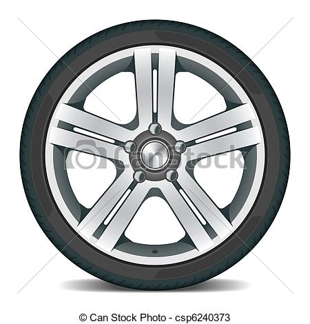 Wheels with fire Clipartby Nihongo3/201; Car wheel - Detailed vector illustration of a car wheel