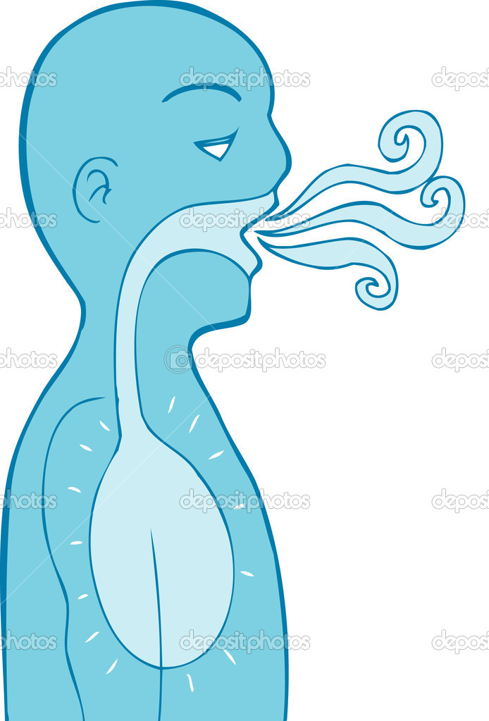Wheezing When Exhaling Clipar - Breathing Clipart