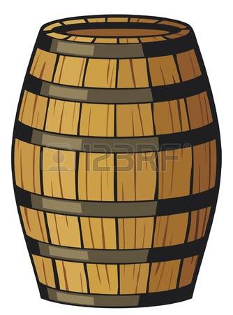 whiskey barrel: old barrel (wooden barrel) Illustration
