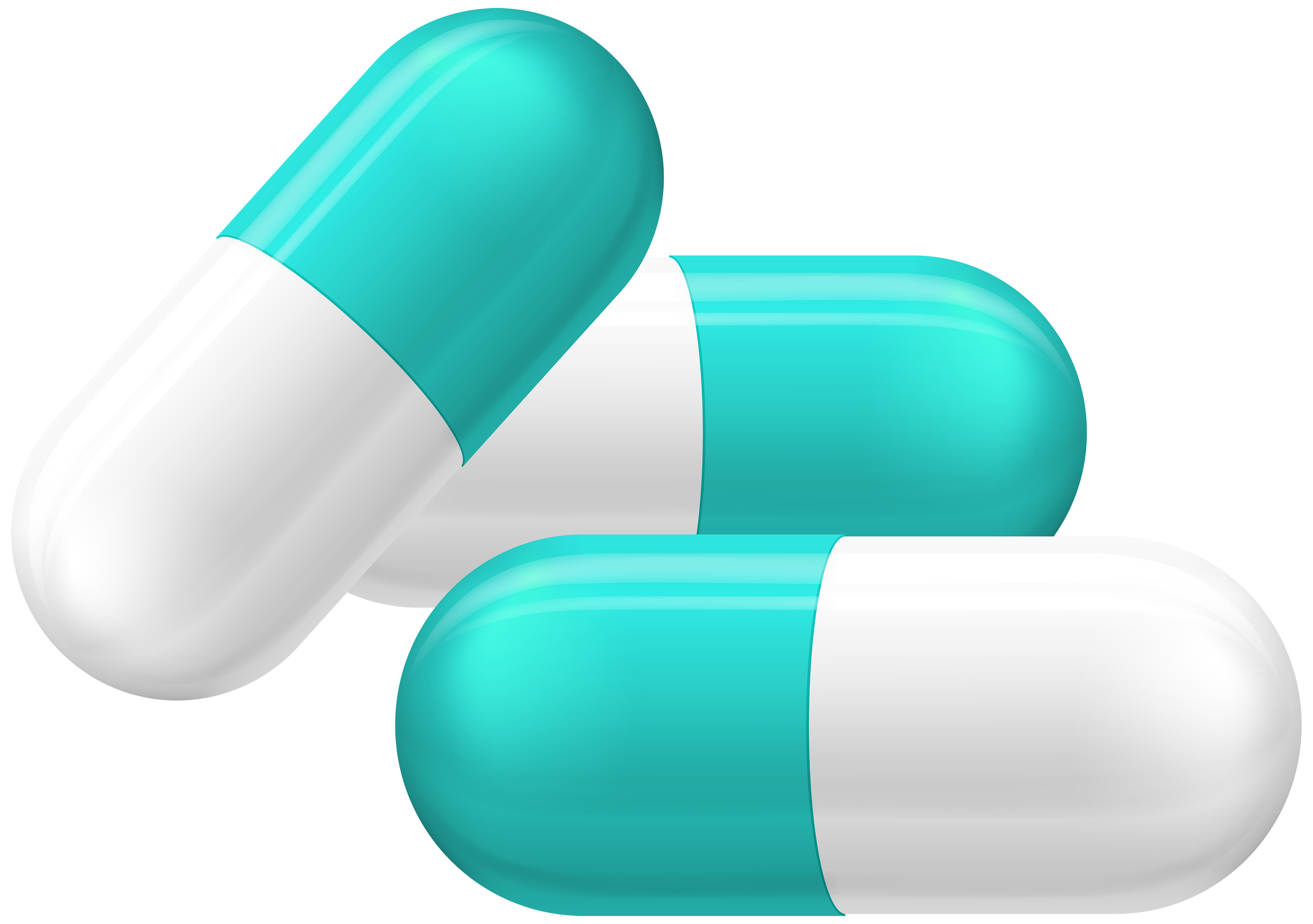 White and blue pill capsules clipart web