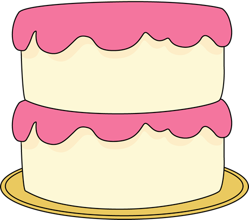 White Cake with Pink Frosting