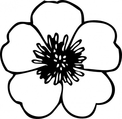 White Clipart Flower Clipart  - Flowers Clipart Black And White