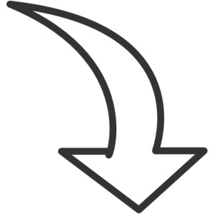 White Curved Arrow clip art . - Curved Arrow Clip Art