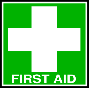 White First Aid Cross With .