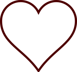 White Heart Clip Art At Clker - Heart Clip Art Black And White