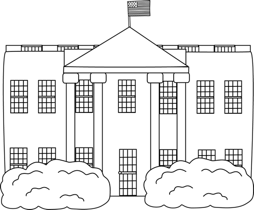 White House Bw Clipart #1