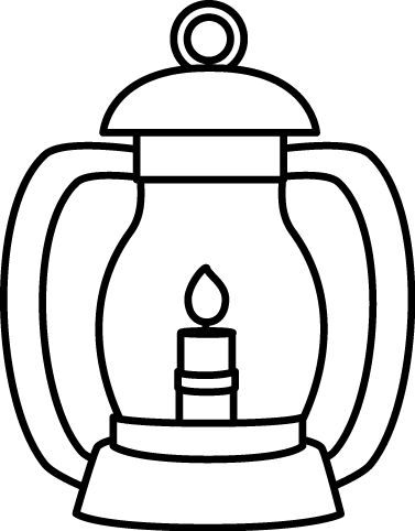 White Lantern Clip Art Image Black And White Lantern With A Flame