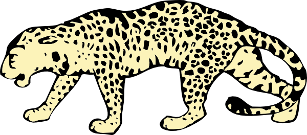White Leopard Clipart - Snow Leopard Clipart