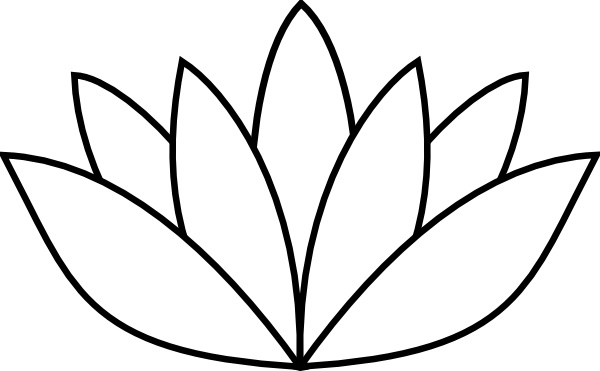 White Lotus Flower clip art