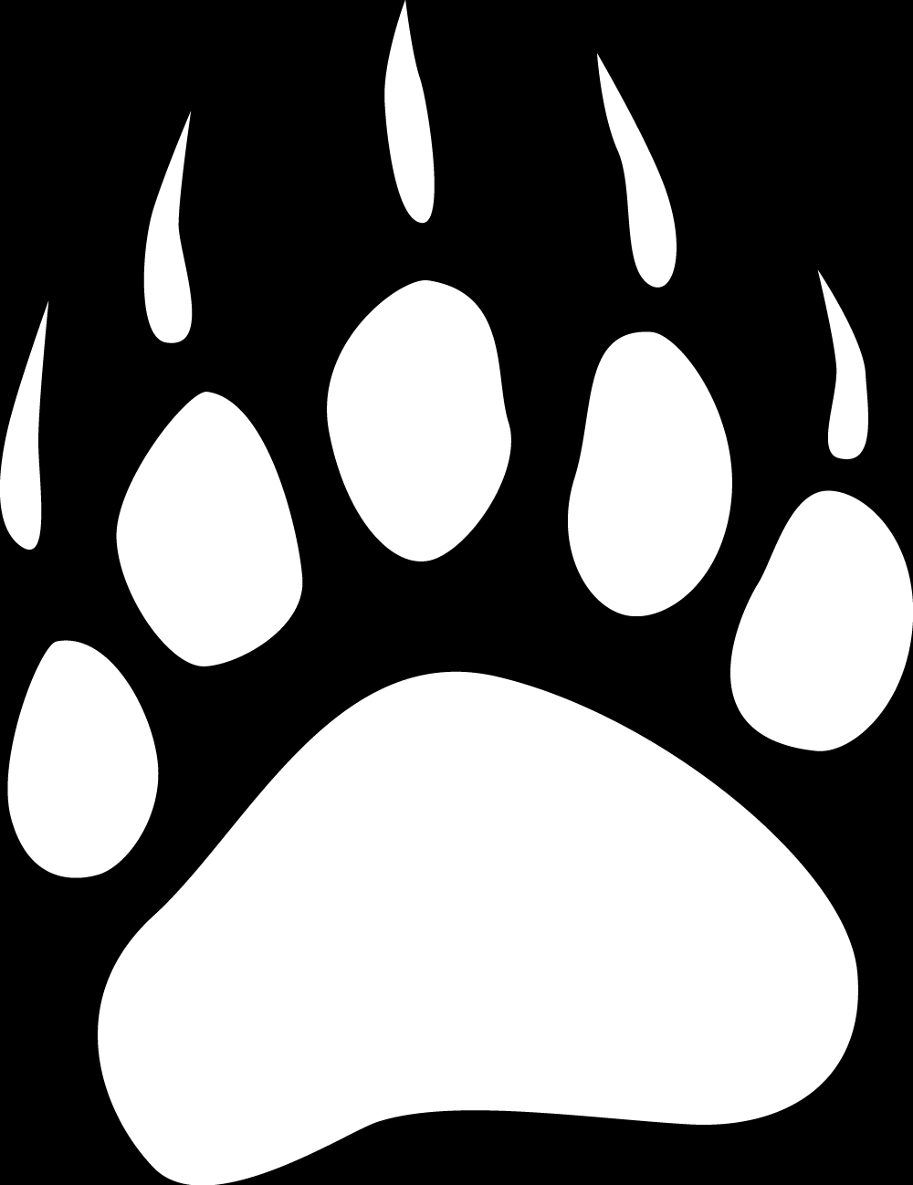 White Paw Print - Clipart library