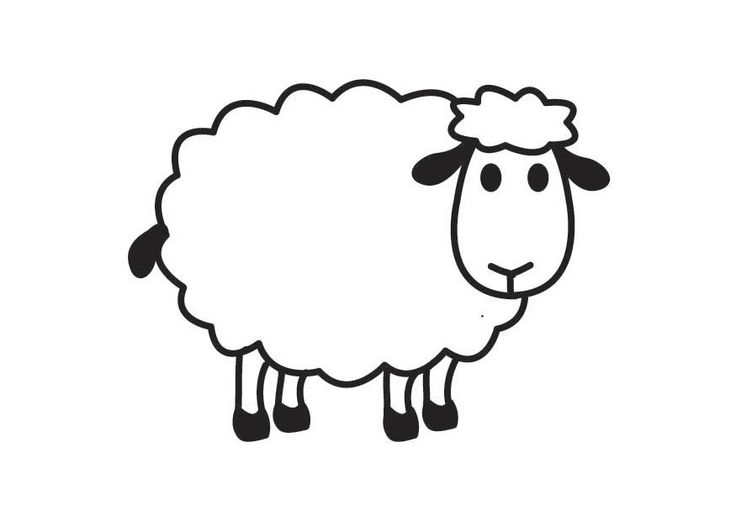 Sheep lamb clipart black and 