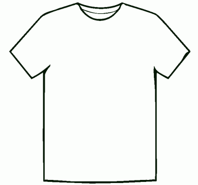 t shirt clip art black and wh