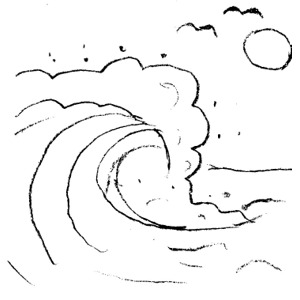 White Waves And Black Clipart