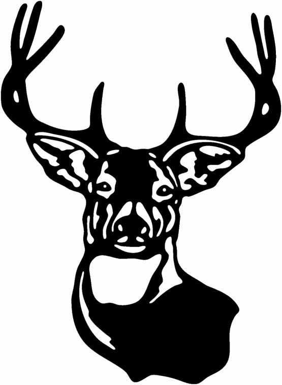 Whitetail Deer Clip Art. Buck Head Decal .