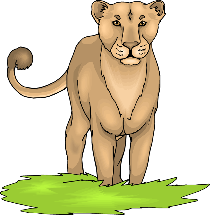 Wild Lioness Clipart - Lioness Clipart