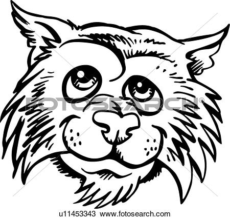 Wildcat Casual Head - Wildcat Clip Art