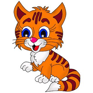 Wind chimes on cartoon kitten - Clipart Kitten