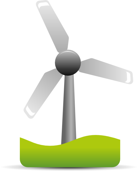 Wind Turbine Clip Art At Clke - Wind Turbine Clipart