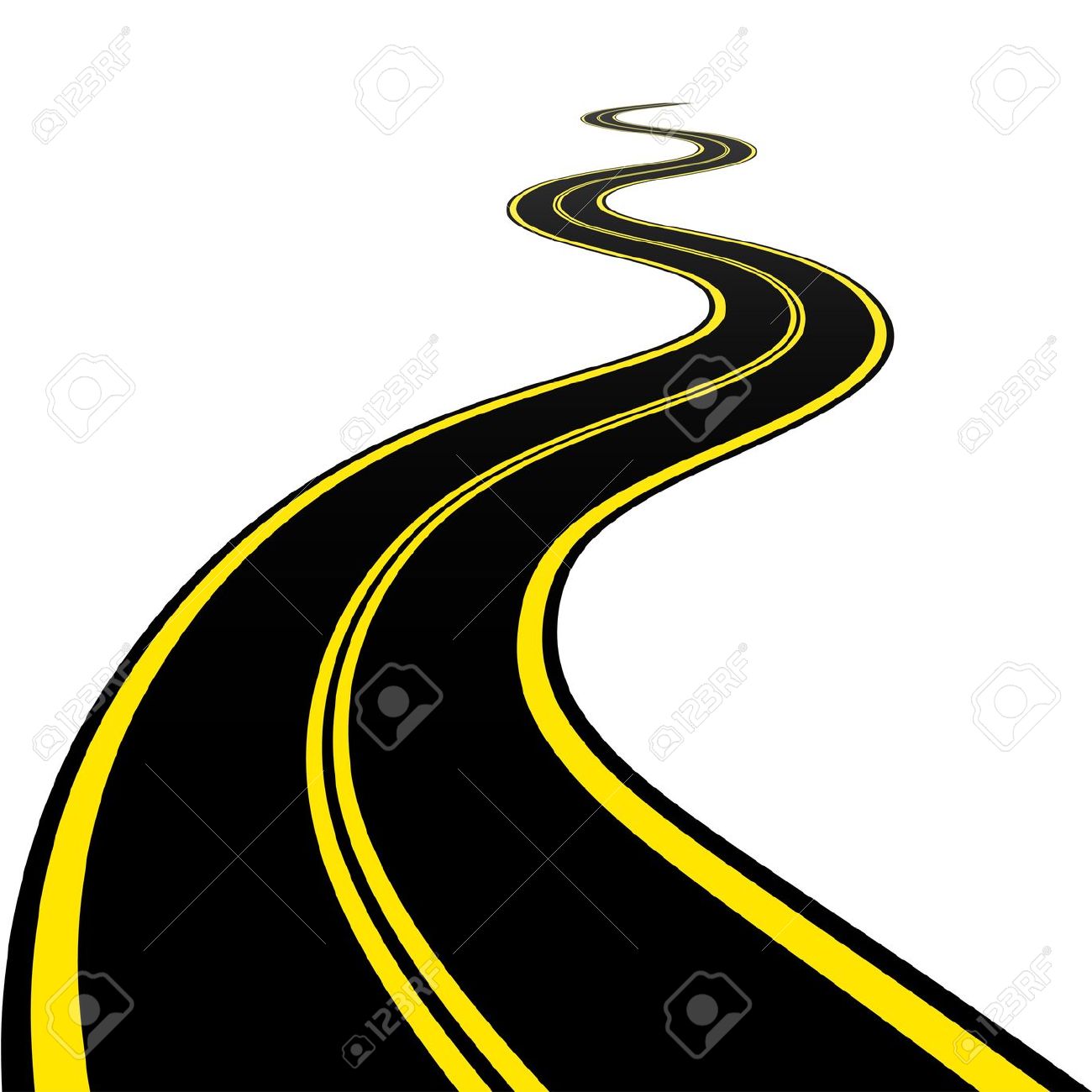 winding road: Winding road - Winding Road Clip Art