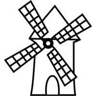 ... Windmill clip art ...