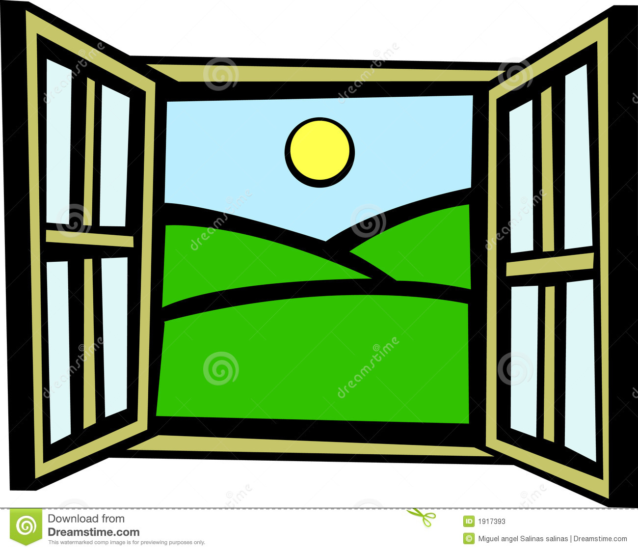 ... A door and windows - Illu