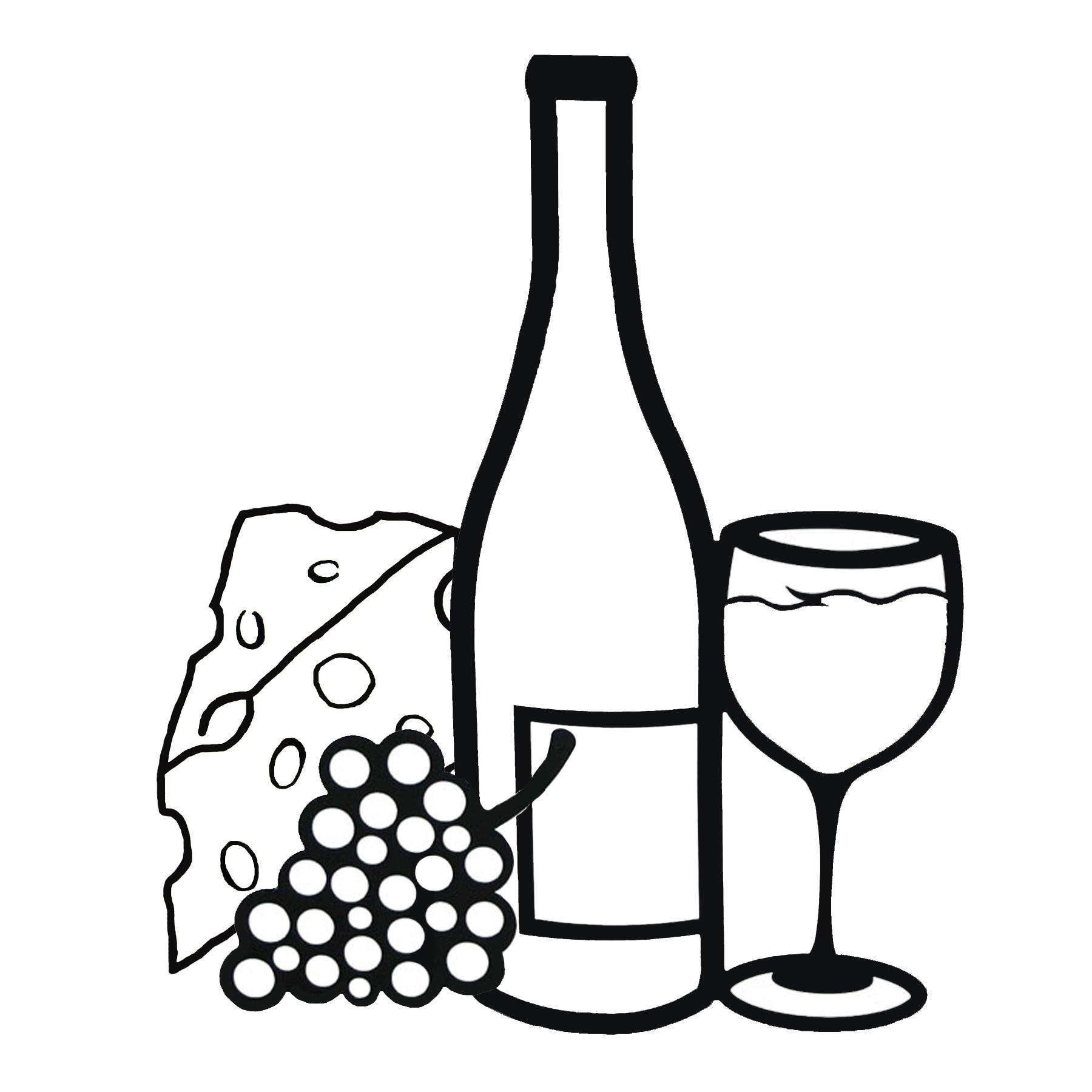 Wine and Cheese Clipart