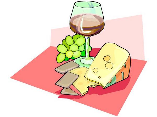 Wine and Cheese Clipart