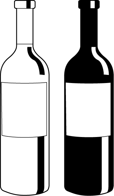 Wine Bottle Outline Clipart