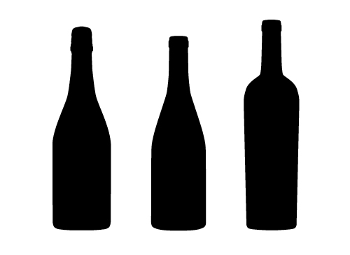 Wine Bottle Silhouette Clipart