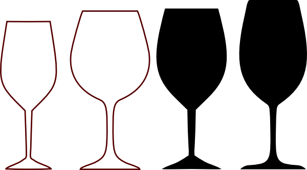 wine glass clipart | Wine Glasses Silhouette clip art - vector clip art online, royalty ... | Clipart | Pinterest | Wedding, Clip art and Births