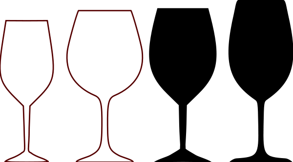 Wine Glass Black Clipart #1
