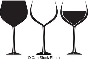 Wine Glass Black Clipart #1
