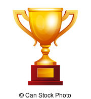 ... Winner golden cup on white background.