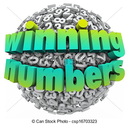 ... Winning Numbers Ball Lott - Lottery Ticket Clip Art