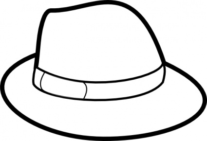 winter hat clipart black and white