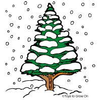 winter trees clipart