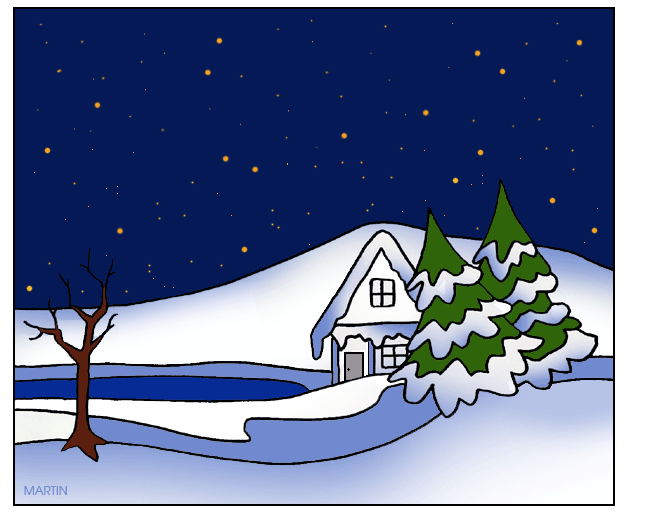 Winter Scene Clip Art - Blogsbeta