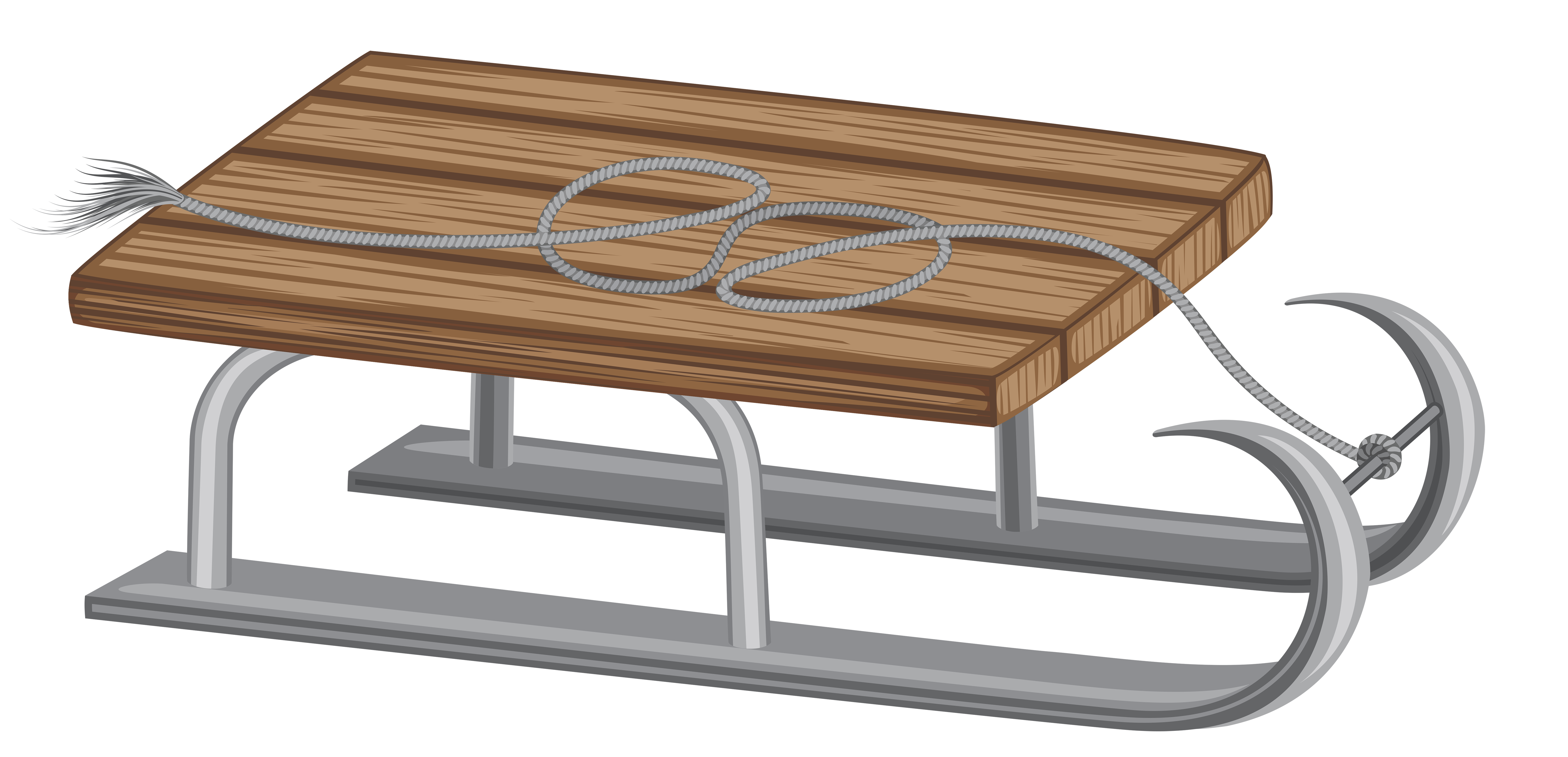 Wooden Sled Clipart