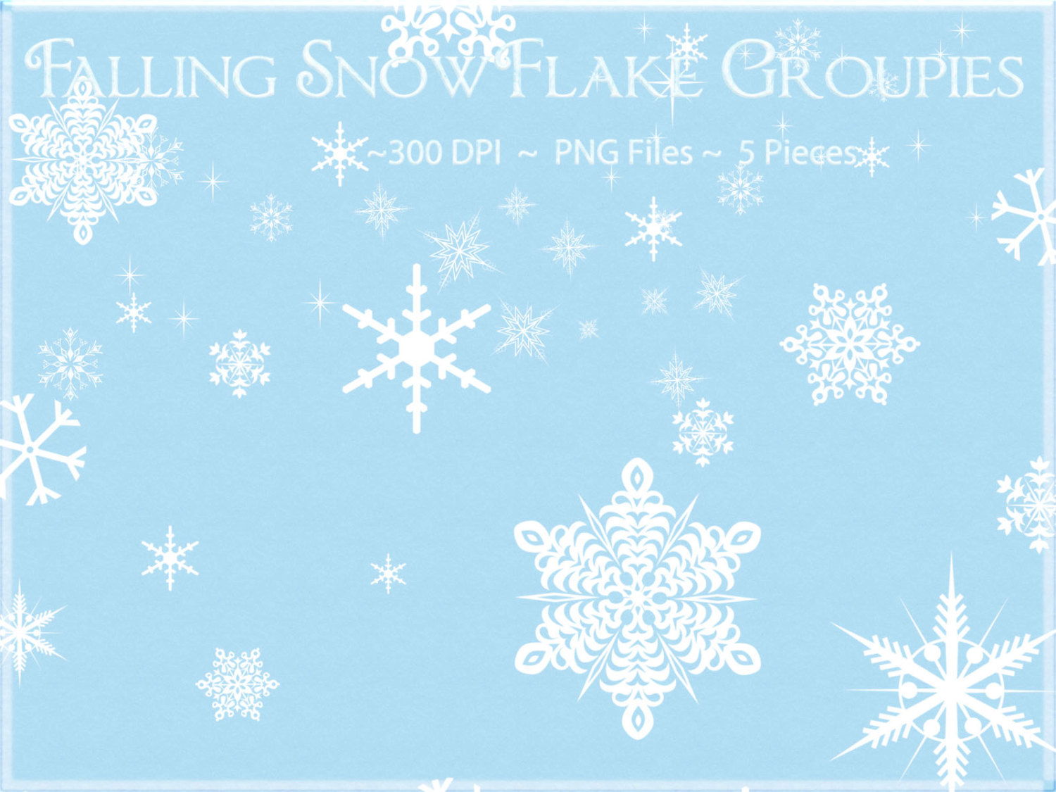 Snowflake Clipart, Falling Snowflake Clipart, Winter Clipart, Snow Clipart,  Snowflake