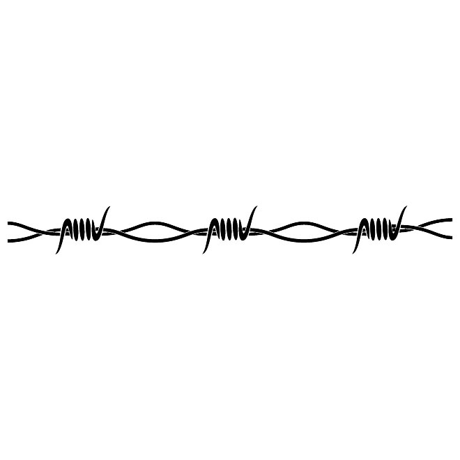 Barbed Wire Tilted Clip Art A
