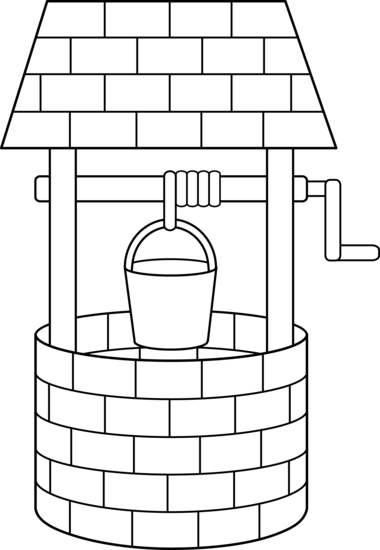 Wishing Well Black And White  - Well Clip Art
